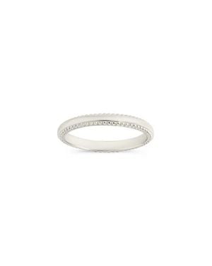 Sterling Forever Kayden Milgrain Band Ring - White