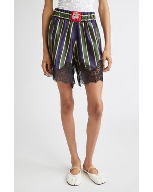 Conner Ives The Lace Football Shorts - Black