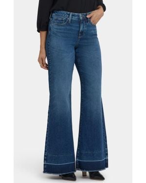 NYDJ Mia Palazzo High Waist Release Hem Flare Jeans - Blue