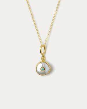 Ottoman Hands Amalfi Pearl Pendant Necklace - White