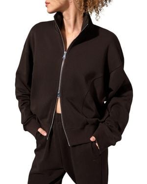 LILYSILK Silkerry Oversized Heirloom '89 Zip Stand Collar Jacket - Black