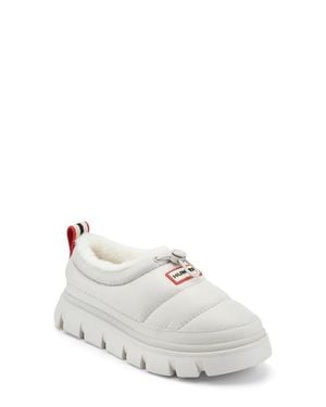 HUNTER Madi Platform Puffer Slipper - White