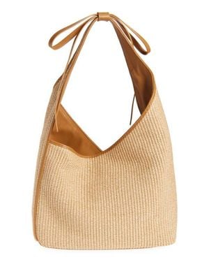 Reformation Medium Vittoria Leather Tote - Natural