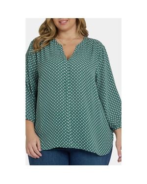 NYDJ Pintuck Top - Green