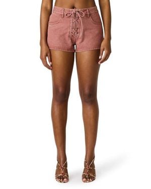 Steve Madden Callisto Denim Shorts - Red