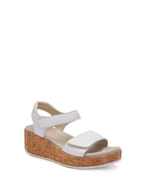 Ara Rosepetal Platform Wedge Sandal - White