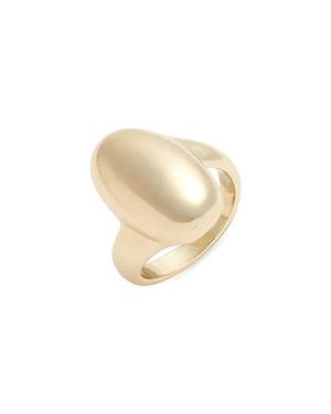 Open Edit Oval Polished Statement Ring - White
