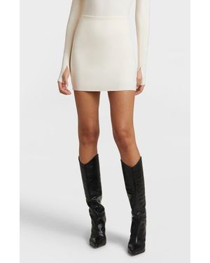 Commando Neoprene Micromini Skirt With Shorts - White