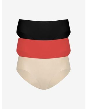 Commando Cotton Bikini 3-Pack - Red