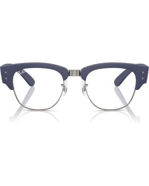 Ray-Ban Mega Clubmaster Liteforce 50Mm Square Optical Glasses - Blue