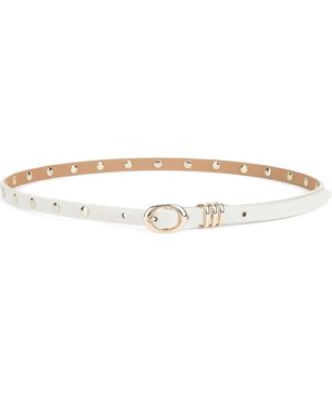 Ettika Skinny Studded Leather Belt - Metallic