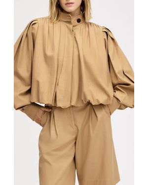 Sam Edelman Crop Bubble Trench - Natural