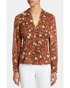 Santorelli Winnie Long Sleeve Buttoned Blouse - Brown