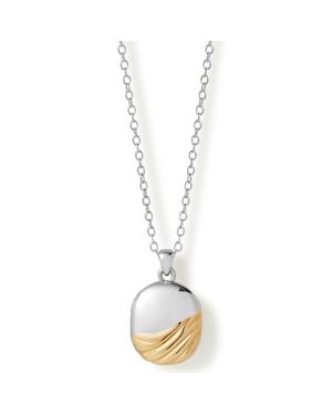 Astley Clarke Aurora Weave Mixed Metal Locket Necklace - Metallic