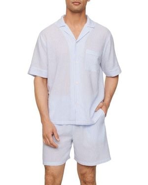 Eberjey Nautico Stripe Short Pajamas - Blue