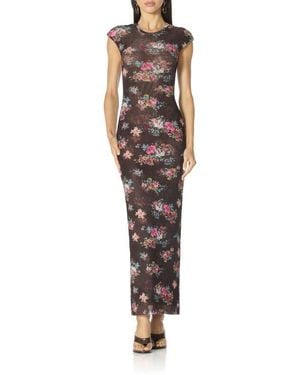 AFRM Mylo Print Mesh Maxi Dress - Multicolor