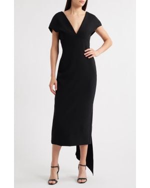 Amsale Crepe Cocktail Dress - Black