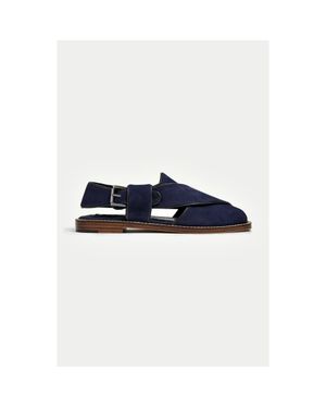ÇAPLAIT The Hara Handcrafted Peshawari Sandal - Blue