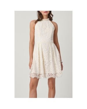 Shoshanna Ribbon Corded Lace Cooper Dress - Pink