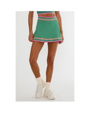 Beach Riot Tamara Performance Colorblock Miniskirt - Green