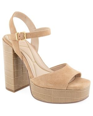 Kenneth Cole Parton Ankle Strap Platform Sandal - Natural