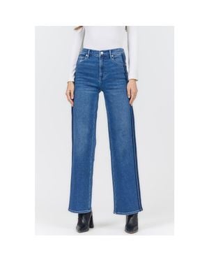 DEAR JOHN Margot Mid Rise Straight Leg Jeans - Blue
