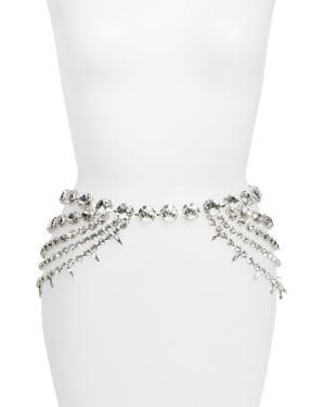 Area Layered Crystal Belt - Multicolor