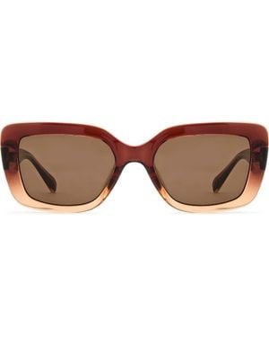 Fossil 52Mm Gradient Rectangular Sunglasses - Brown