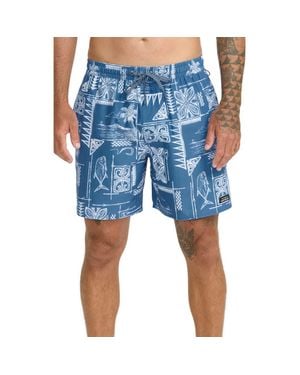 Quiksilver Mix Pack Print Swim Trunks - Blue