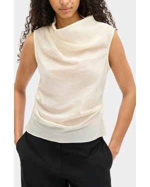 ALIGNE Dana Cowl Neck Sleeveless Top - White