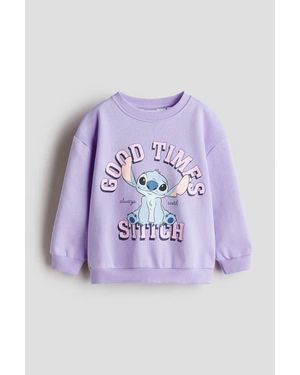 H&M Printed Sweatshirt - Purple