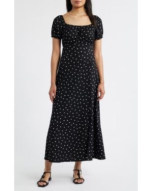 Loveappella Ruched Midi Dress - Black