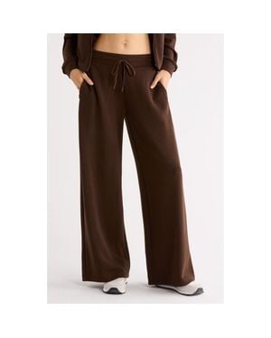 Zella Soft Luxe Wide Leg Pants - Brown