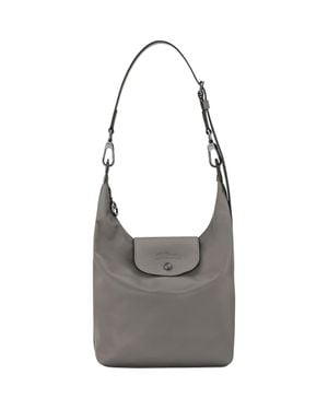Longchamp Medium Le Pliage Xtra North/South Leather Hobo Bag - Gray