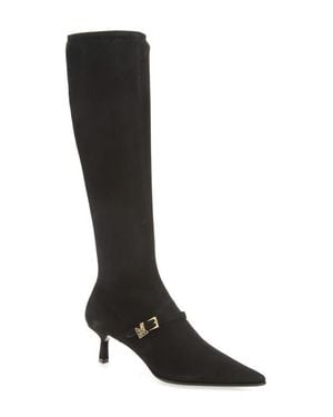 Prada Stretch Knee High Boot - Black