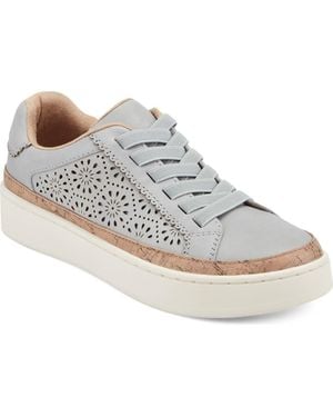 Earth Kristal Laser Cut Platform Sneaker - Gray