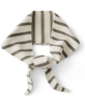 Haven Well Within Organic Cotton Stripe Slim Neckerchief - Natural