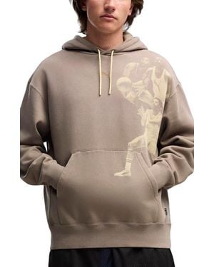 PUMA Memory Lane Cotton Fleece Hoodie - Natural