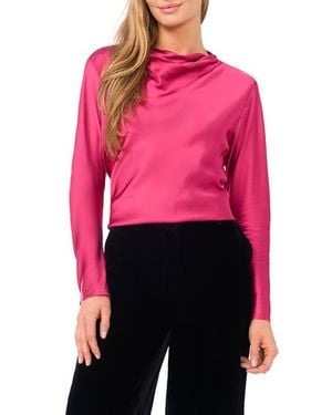 Ted Baker Amy Cowl Neck Satin Top - Red