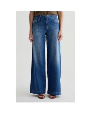 AG Jeans Deven High Waist Ultra Wide Leg Jean - Blue