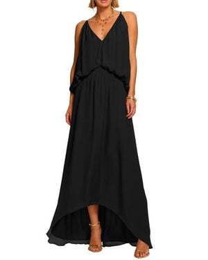 Ramy Brook Ambar Blouson Bodice Maxi Dress - Black