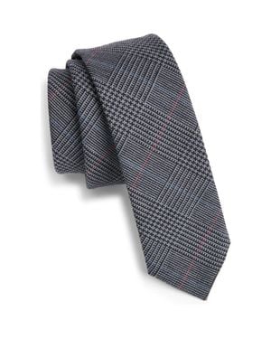 Thom Browne Plaid Virgin Wool Tie - Gray