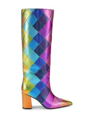 Kurt Geiger Metallic Regent Knee-High Boots - Blue