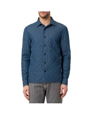 34 Heritage Quilted Denim Overshirt - Blue