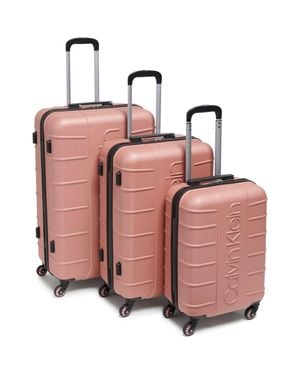 Calvin Klein Bowery 3 Piece Luggage Set - Pink