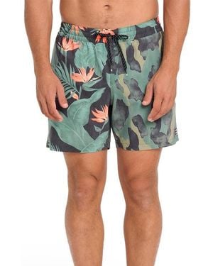 Billabong Good Times Palm Tree Swim Trunks - Blue