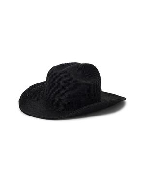 Brixton Odessa Packable Straw Cowboy Hat - Black