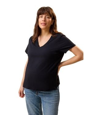 Kindred Bravely Classic Modal V-Neck Nursing T-Shirt - Black