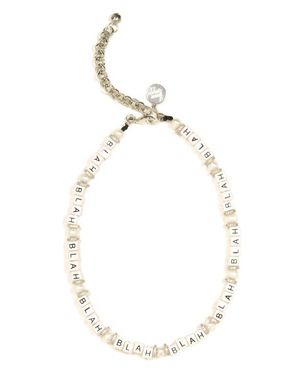 Venessa Arizaga Blah Blah Blah Necklace - White