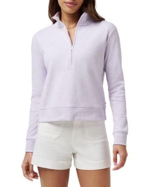Travis Mathew Cloud Half Zip Pullover - Purple